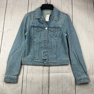 Mavi Small Cropped FIt Stretchable Denim Jeans Jacket‎ Blue Women New